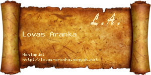 Lovas Aranka névjegykártya